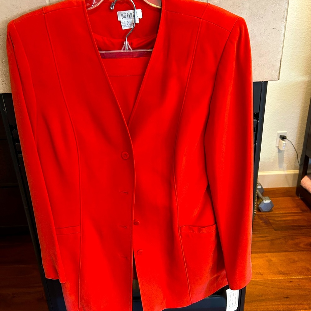 Vibrant Red Women's Suit